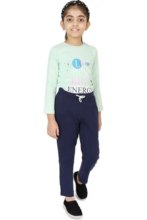 BAESD Girls Printed Pure Cotton Top with Trousers