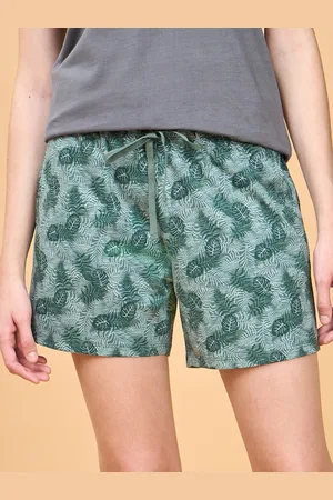 ENAMORA Essentials Women Printed E062-Mid Rise Relaxed Fit Lounge Shorts