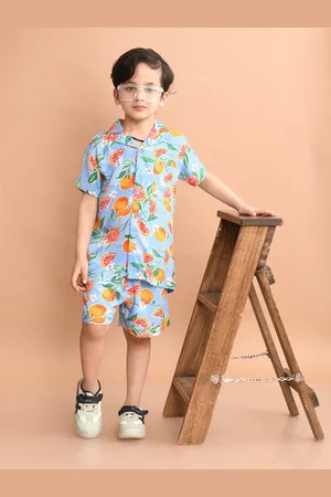 Superminis Boys Printed Shirt with Shorts