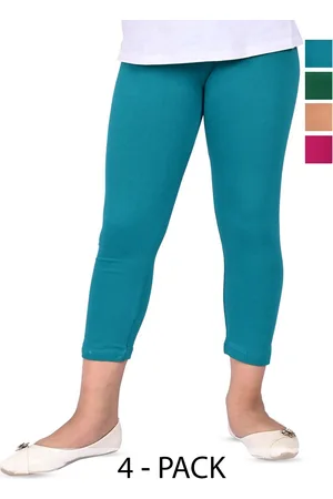 BAESD Girls Pack Of 4 Slim Fit High Rise Cropped Leggings