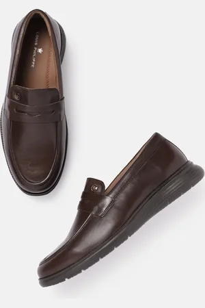 Louis Philippe Men Leather Penny Loafers