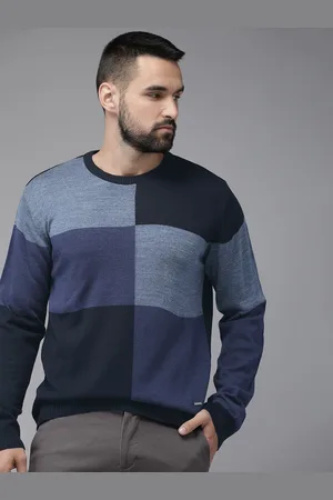 Park Avenue Round Neck Colourblocked Pullover
