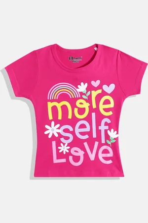 Eteenz Girls Premium Cotton Typography Printed T-shirt