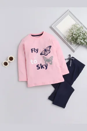 BAESD Girls Printed Pure Cotton Top With Trousers