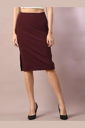 HERE&NOW Straight Knee Length Skirt