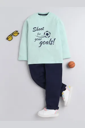 BAESD Boys Printed Pure Cotton Top With Pyjamas