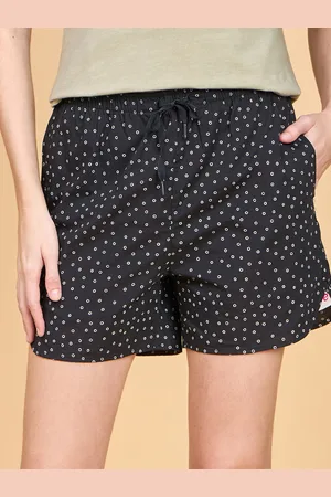 ENAMORA Women Graphic Printed Cotton Lounge Shorts