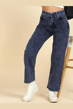 BAESD Girls Lean Straight Fit Low Distress Stretchable Jeans