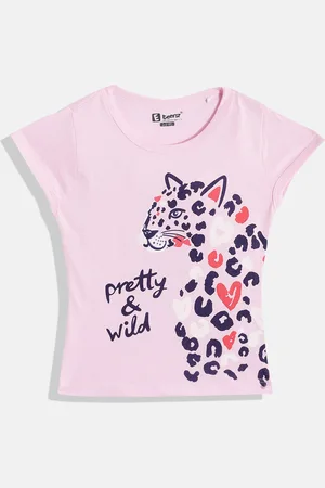 Eteenz Girls Premium Cotton Tiger Printed T-shirt