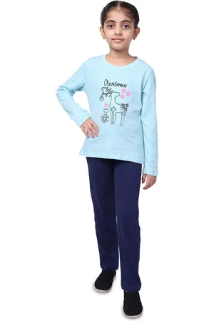 BAESD Girls Printed Pure Cotton Top with Trousers