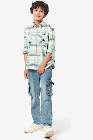 LilPicks Boys Relaxed Opaque Checked Casual Shirt