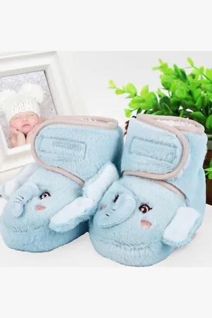 Baby Moo Infant Elephant Patterned Soft Anti-Slip Pure Wool Booties