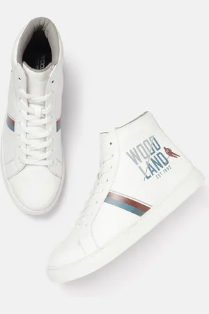 Woodland Men Brand Logo Printed Mid-Top Sneakers
