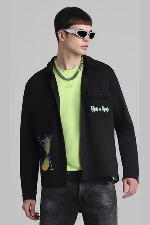 JACK & JONES Rick & Morty Printed Long Sleeves Pure Cotton Shacket