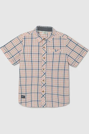 Max Collection Boys Opaque Checked Casual Shirt