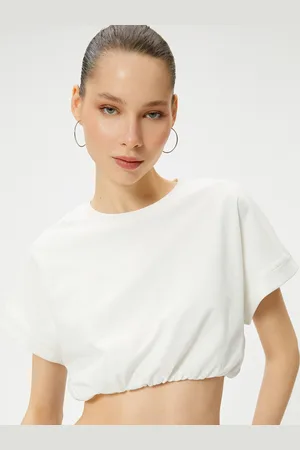 Koton Women V-Neck Pockets T-shirt