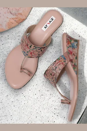 Zyla Printed One Toe Wedges