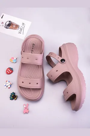 Mast & Harbour Women Peach-Coloured Open Toe Clogs
