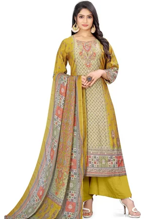 Stylee Lifestyle Ethnic Motifs Printed Pure Silk Unstitched Dress Material