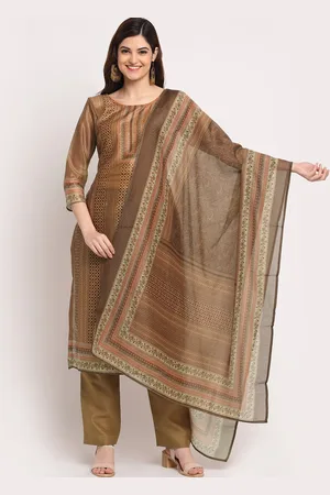 Stylee Lifestyle Geometric Printed Beads & Stones Unstitched Dress Material