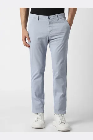 V Dot Men Mid-Rise Slim Fit Trousers