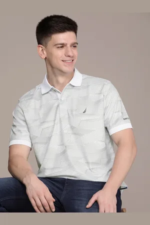 Nautica Abstract Printed Polo Collar Casual T-shirt