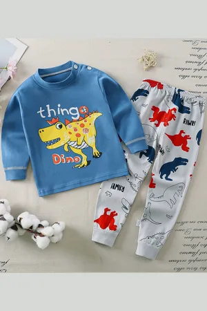 Bold N Elegant Kids Round Neck Printed T-shirt With Pyjamas