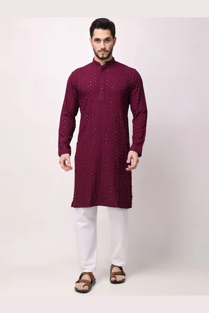 Royal Kurta Floral Embroidered Sequined Kurta with Churidar