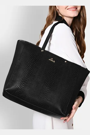 LAVIE Croc Nov Women Black Tote Bag