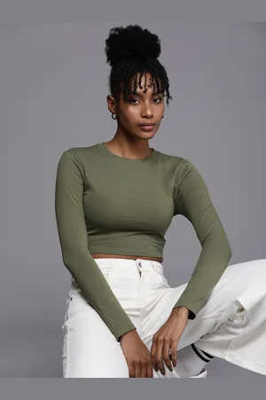 Boohoo Solid Crop Top