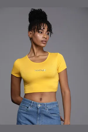 Boohoo Brand Logo Print Crop Top