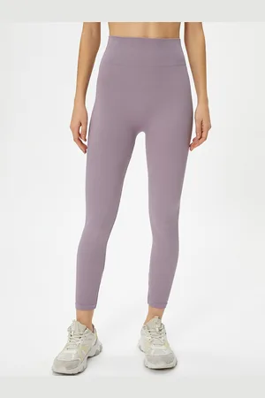 Koton Women High-Rise Ankle Length Training or Gym Tights