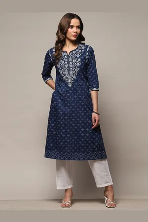 Biba Ethnic Motifs Printed Thread Work Kurta