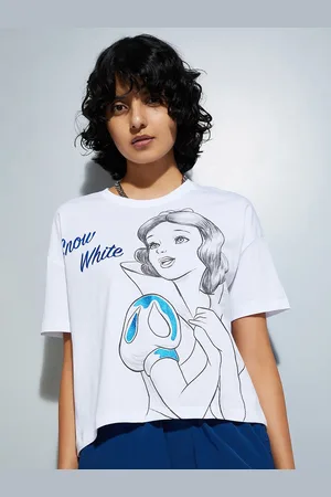 Max Collection URB_N Women Printed Raw Edge T-shirt