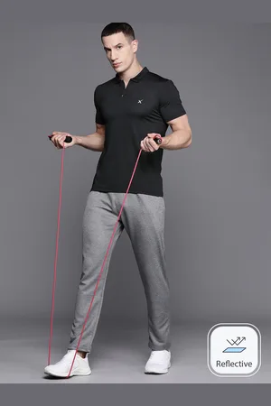 HRX Men Polo Collar Slim Fit T-shirt with Reflective Detail