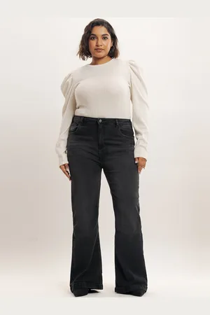 FREAKINS Women Mid Rise Bootcut Pure Cotton Jeans