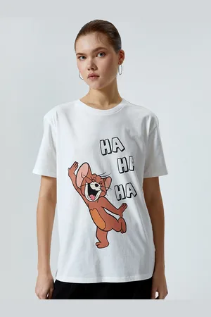 Koton Women Typography Printed Applique T-shirt