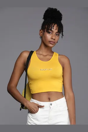 Boohoo Brand Logo Print Tank Crop Top