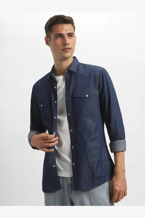 Forever 21 Spread Collar Pure Cotton Casual Shirt