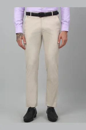 Cantabil Brown Regular Fit Flat Front Trousers