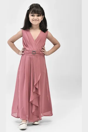 Eavan Girls Georgette Wrap Maxi Dress