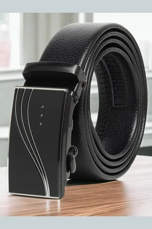 Mast & Harbour Men Textured PU Formal Belt