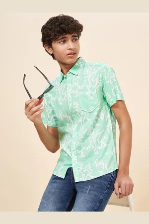 Pantaloons Boys Floral Printed Spread Collar Short Sleeves Casual Shirt