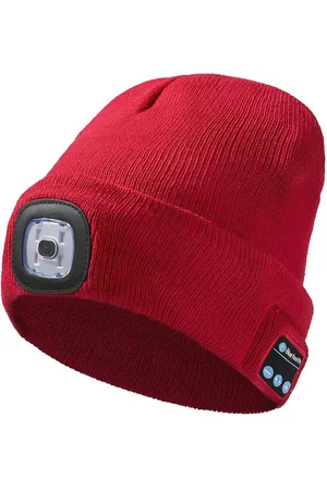 FabSeasons Unisex Beanie with Rechargeable LED Lights & Wireless Bluetooth Headphones
