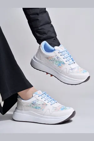 Shoetopia Women Printed Lightweight Comfort Insole Lace-Up Sneakers