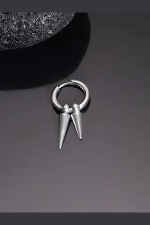 Roadster The Lifestyle Co. Men Rhodium-Plated Hoop Earrings