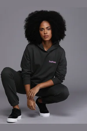 Boohoo Women Hooded Sweatshirt & Joggers Tracksuits