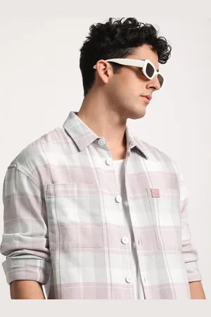 The Bear House Men Checked Relaxed FIt Cotton Shacket