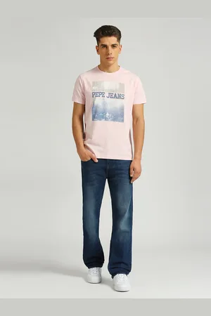 Pepe Jeans Men Typography Printed Pure Cotton Pockets Slim Fit T-shirt