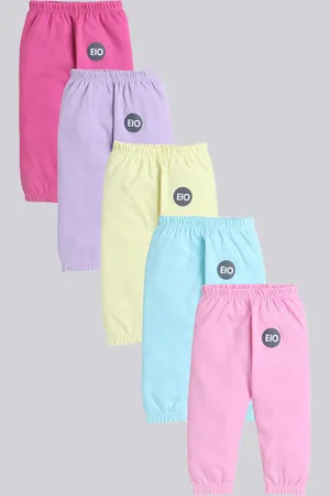EIO Infants Kids Pack Of 5 Pure Cotton Joggers
